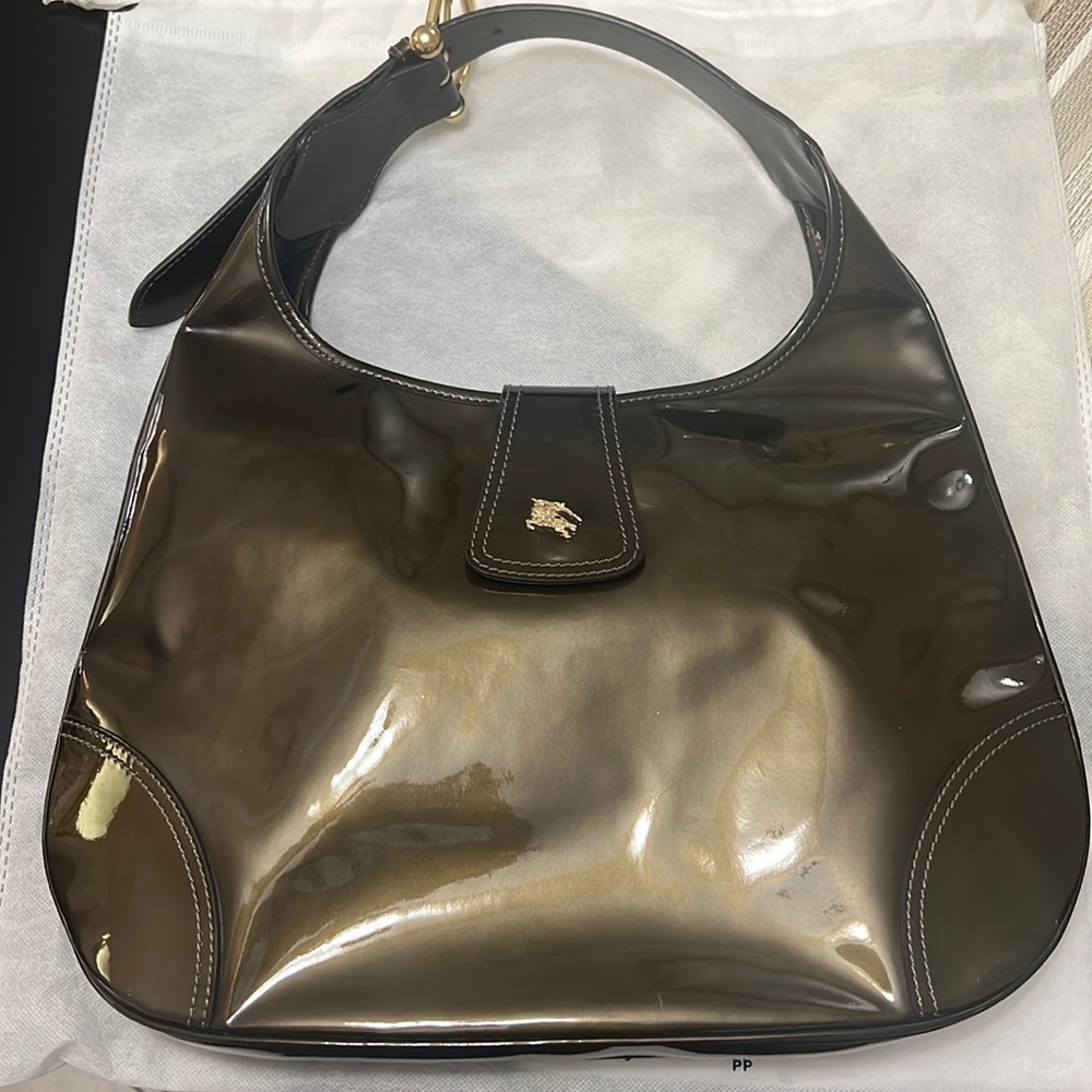 Authentic Burberry Patent Leather Bag